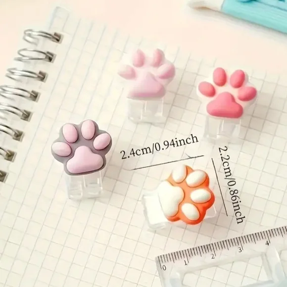 Cute Paw Print Clips - Set of 4 - Picture 3 of 3